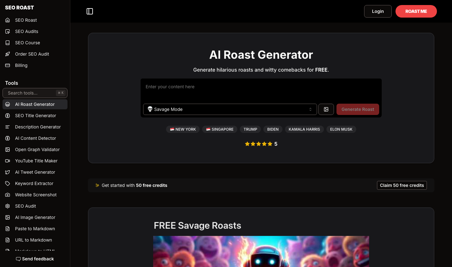 AI Roast Generator