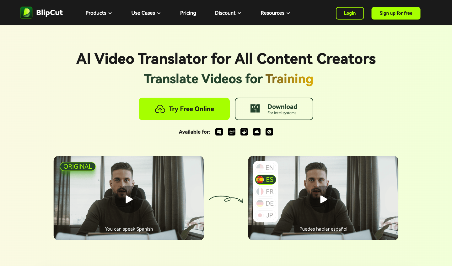 BlipCut AI Video Translator