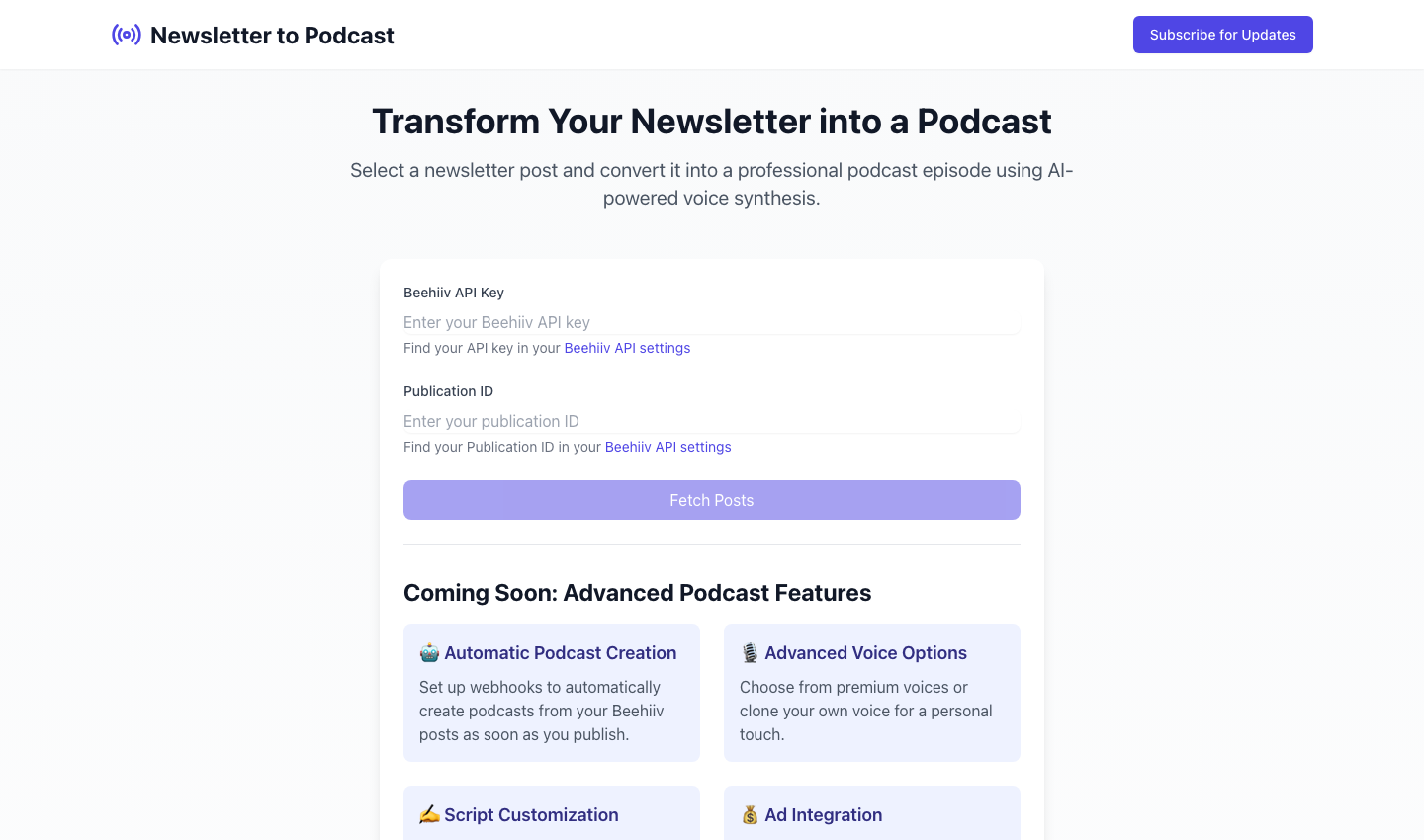 Newsletter2Podcast