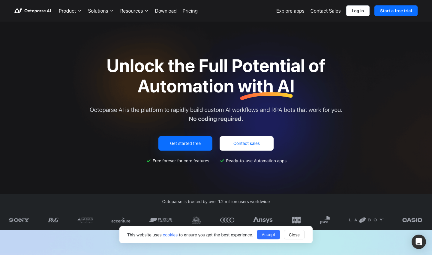 Octoparse AI - Workflow Automation Software
