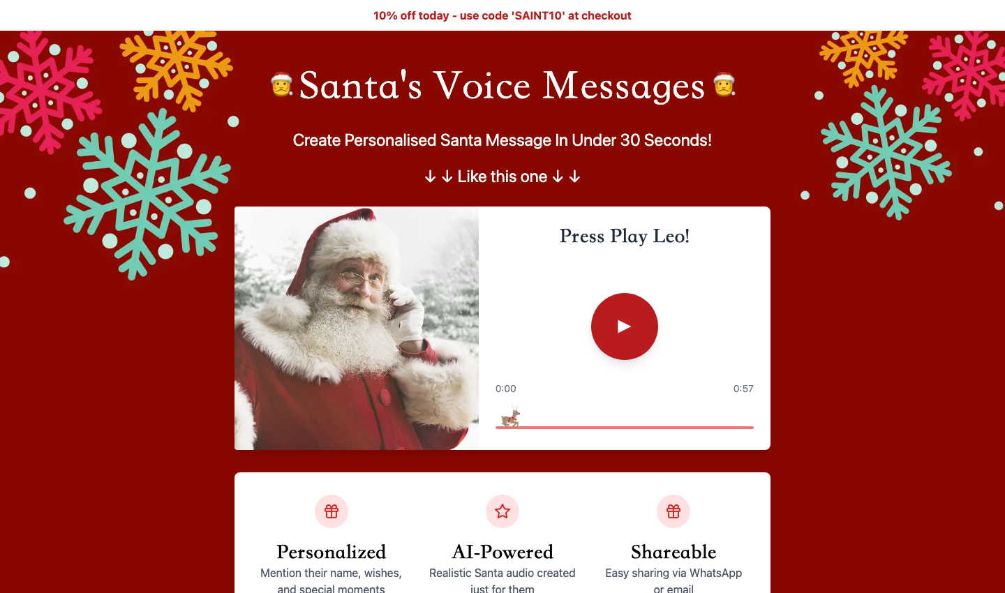 Santa's Voice Message