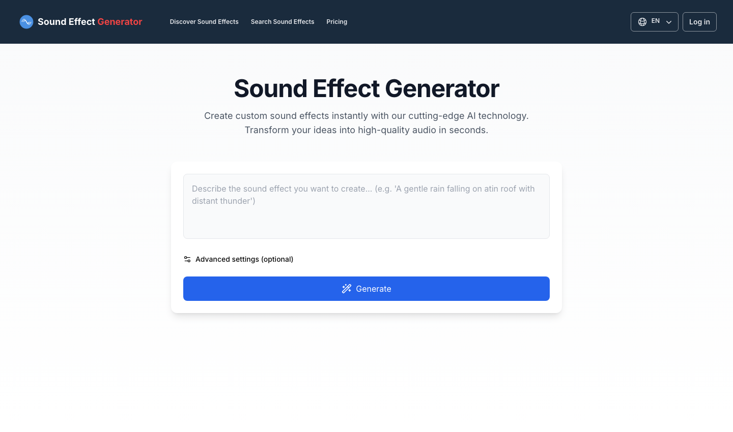 Sound Effect Generator