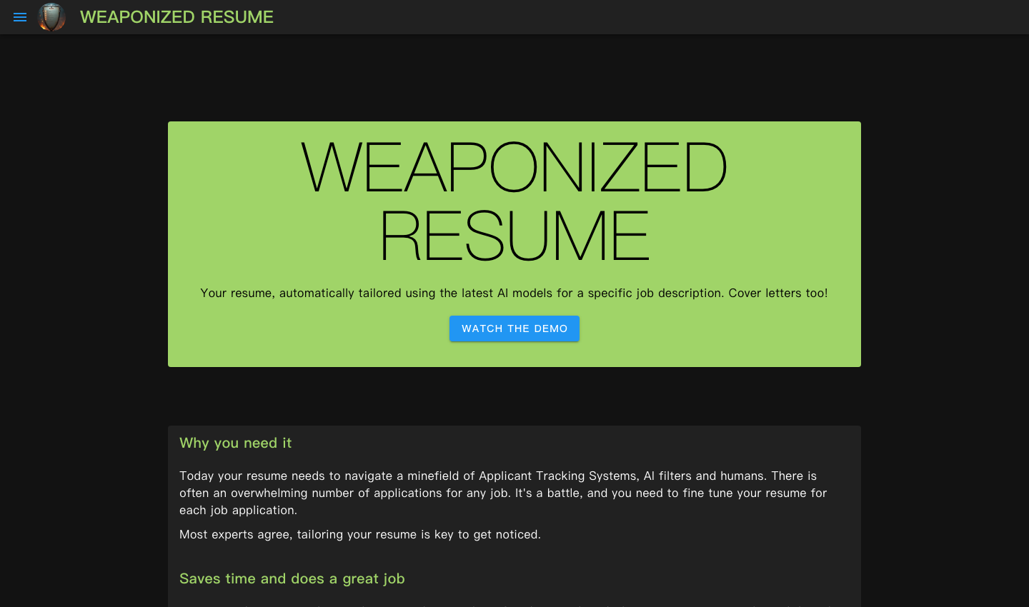 Weaponized Resume