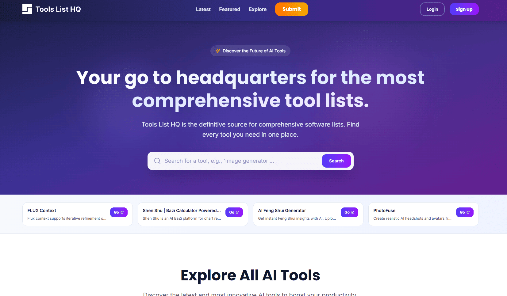 Tools List HQ