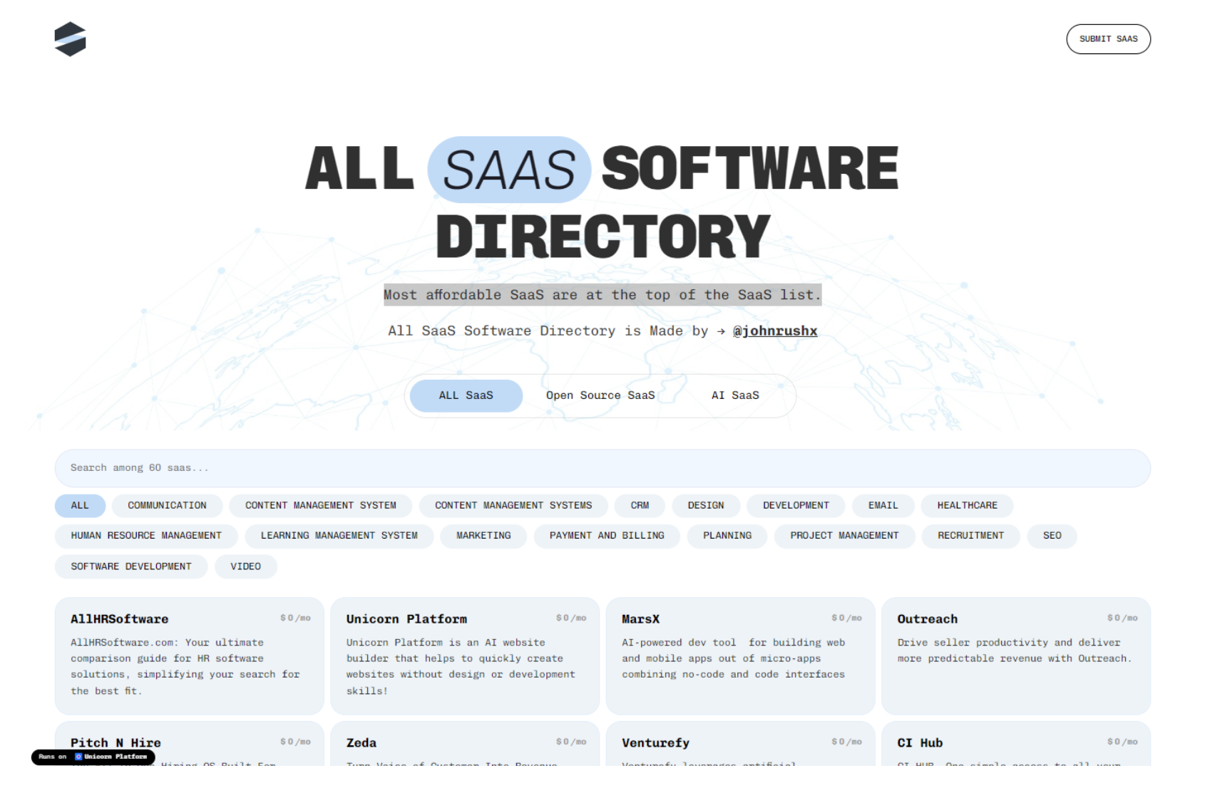 All SaaS Software